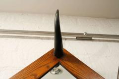 American Horn Hat Rack with Mirror - 4262695