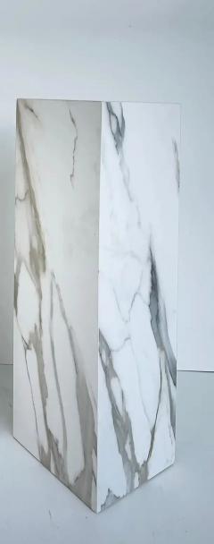 American Made Porcelain 36 Tall Pedestal in Faux Variegated Marble - 3896339