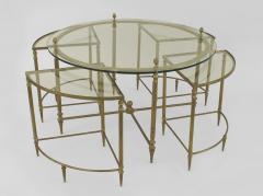 American Mid 20th Century Brass Round Coffee Table - 447280