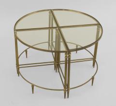 American Mid 20th Century Brass Round Coffee Table - 447281