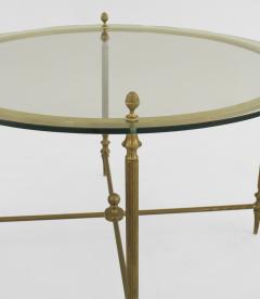 American Mid 20th Century Brass Round Coffee Table - 447283