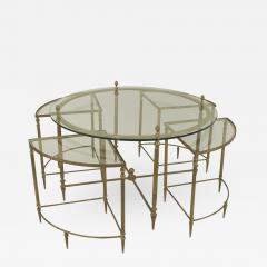 American Mid 20th Century Brass Round Coffee Table - 449060