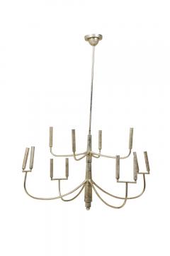 American Mid Century 12 Light 8 Arm Polished Silver Chandelier - 4161912