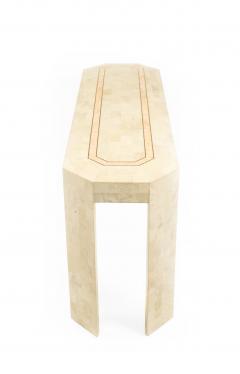 American Mid Century Beige Tessellated Hardstone Console Table - 1379298