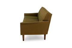 American Mid Century Greenish Brown Upholstered 3 Seater Sofa - 4660886