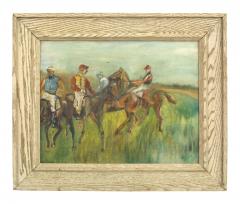 American Mid Century Horse Jockey Painting - 4514976