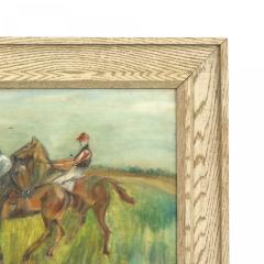 American Mid Century Horse Jockey Painting - 4514978