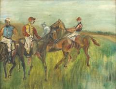 American Mid Century Horse Jockey Painting - 4527580