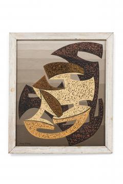 American Mid Century Jerry ODay Abstract On OIl Painting - 4514882