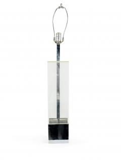 American Mid Century Lucite and Chrome Table Lamp - 1377616