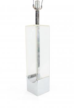 American Mid Century Lucite and Chrome Table Lamp - 1377617