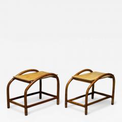 American Mid Century Modern Bamboo Rattan Cane End Tables USA 1950s - 4101394