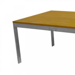 American Mid Century Modern Chrome and Wood Coffee Table - 4171537