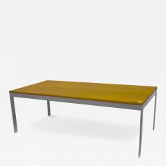 American Mid Century Modern Chrome and Wood Coffee Table - 4198897