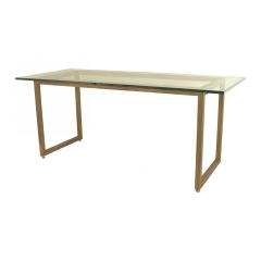 American Mid Century Modern Gilt and Glass Dining Table - 4708847