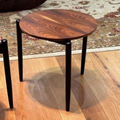American Mid Century Modern Tripod Side Tables Rosewood Veneer Painted Wood - 3800353
