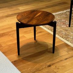 American Mid Century Modern Tripod Side Tables Rosewood Veneer Painted Wood - 3800355