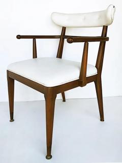 American Mid Century Modernist Dining Chairs Set of 6 2 Arms 4 Sides - 3502567