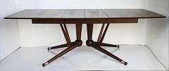 American Mid Century Modernist Expandable Dining Table with Two Wood Leaves - 3509603