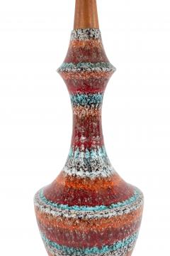 American Mid Century Red Porcelain Table Lamp - 1378027