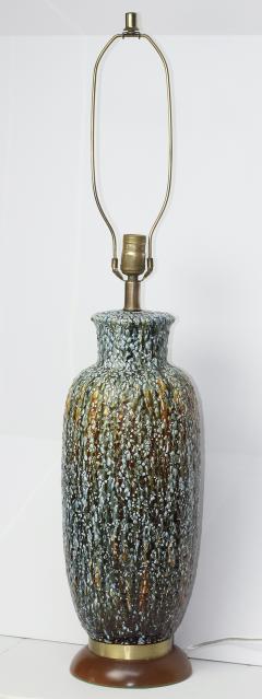 American Mid Century Stippled Glaze Ceramic Table Lamp 1960 United States - 4168186