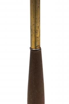 American Mid Century Teak and Brass Boomerang Floor Lamp - 4657892