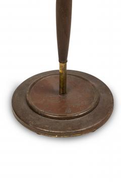 American Mid Century Teak and Brass Boomerang Floor Lamp - 4657893