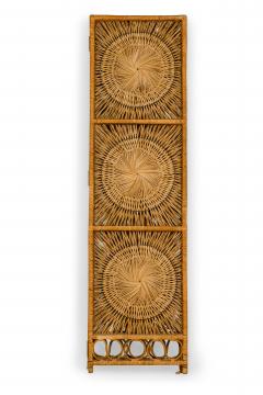 American Mid Century Tri Fold Rattan Room Dividers Screens - 4161480