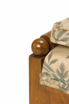 American Mid Century Walnut And Floral Fabric Upholstery Spoonback Side Chair - 3169866