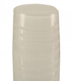 American Mid Century White Etched Glass Vase - 4676109