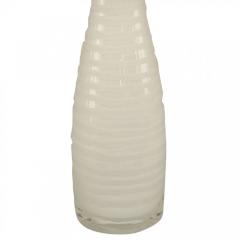 American Mid Century White Etched Glass Vase - 4676112