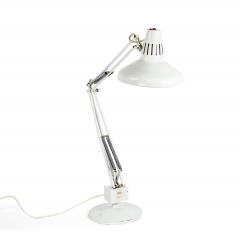 American Mid Century White Metal Desk Lamp - 4671998