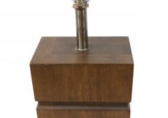 American Mid Century Wood Block Table Lamp - 1377567