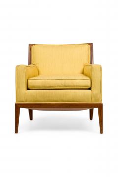 American Mid Century Yellow Fabric Upholstered Lounge Chairs - 4668168