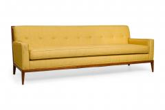 American Mid Century Yellow Fabric Upholstered Sofas - 4660591