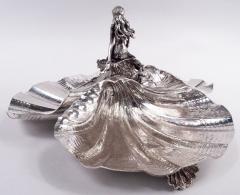 American Midcentury Classical Mermaid Scallop Shell Centerpiece Bowl - 4020699