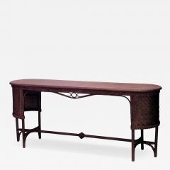 American Mission Haywood Wakefield Wicker Davenport Table - 4689800