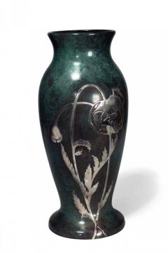 American Mission Heintz Art Metal Patinated Bronze Vase - 4669187