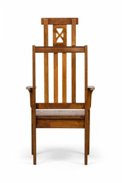 American Mission High Back Oak Armchair - 4171545