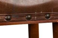 American Mission Leather and wood Barstools - 4672948