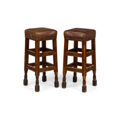 American Mission Leather and wood Barstools - 4735090