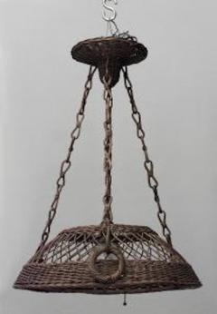 American Mission Natural Wicker Chandelier - 598909