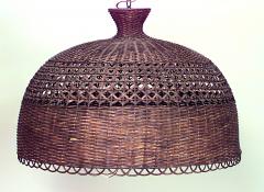 American Mission Natural Wicker Dome Shaped Ceiling Shade - 620413