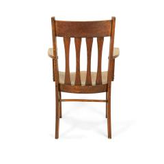 American Mission Slat Back Wooden Armchair - 4672143