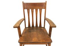 American Mission Slat Back Wooden Armchair - 4672146