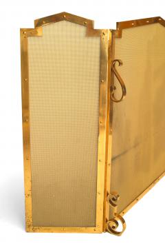 American Mission Style Brass Fire Screen - 4517553