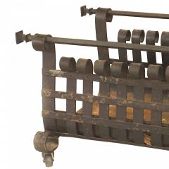 American Mission Style Wrought Iron Log Holder - 4660757