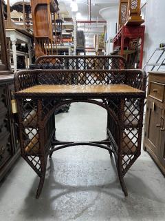 American Mission Wicker and Oak Desk - 4652338