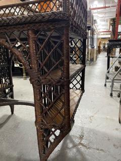 American Mission Wicker and Oak Desk - 4652340