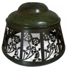 American Mission style bronze green patina table lamp - 4655988